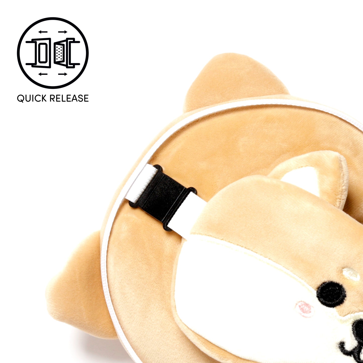 3D Shiba Inu Plush Travel Pillow & Eye Mask Set