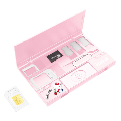 Hello Kitty Ultra Slim Multi-Functional SIM Card Organizer with Type-C Card Reader